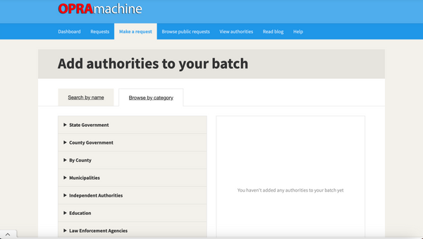 Batch requests by category now available for OPRAmachine Pro users